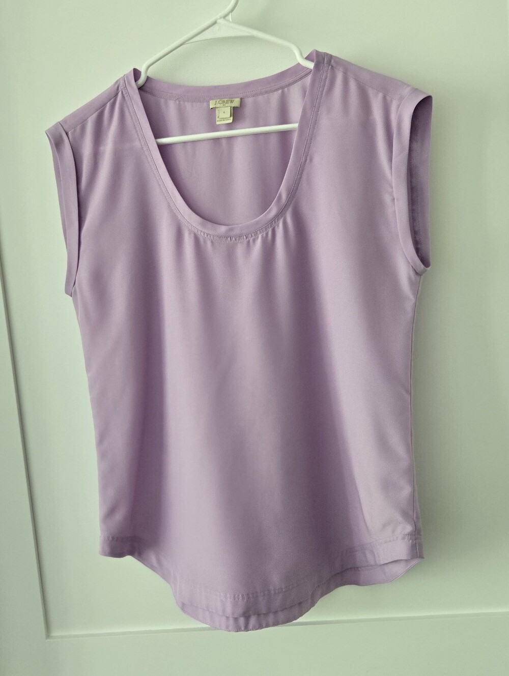 *J.Crew Factory Lilac Cap-Sleeve Blouse Sz 4